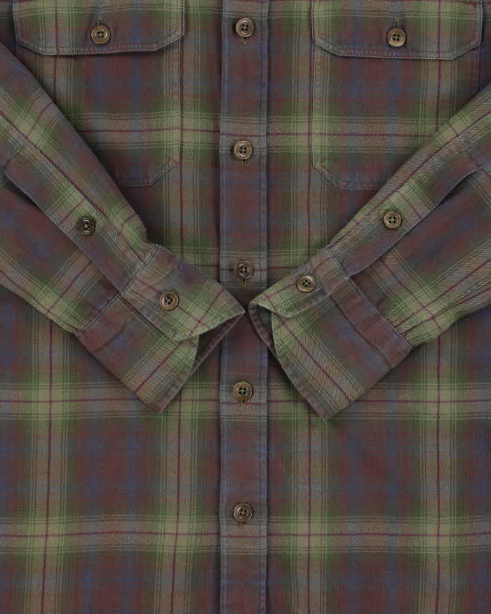Tom Ford Plaid Cotton Western Long Sleeve Flannel Shirt - M