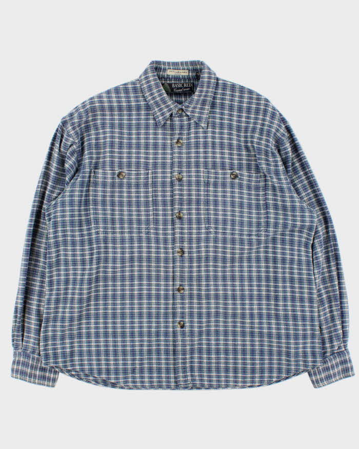Vintage 90s Basic Red Flannel Shirt - XL