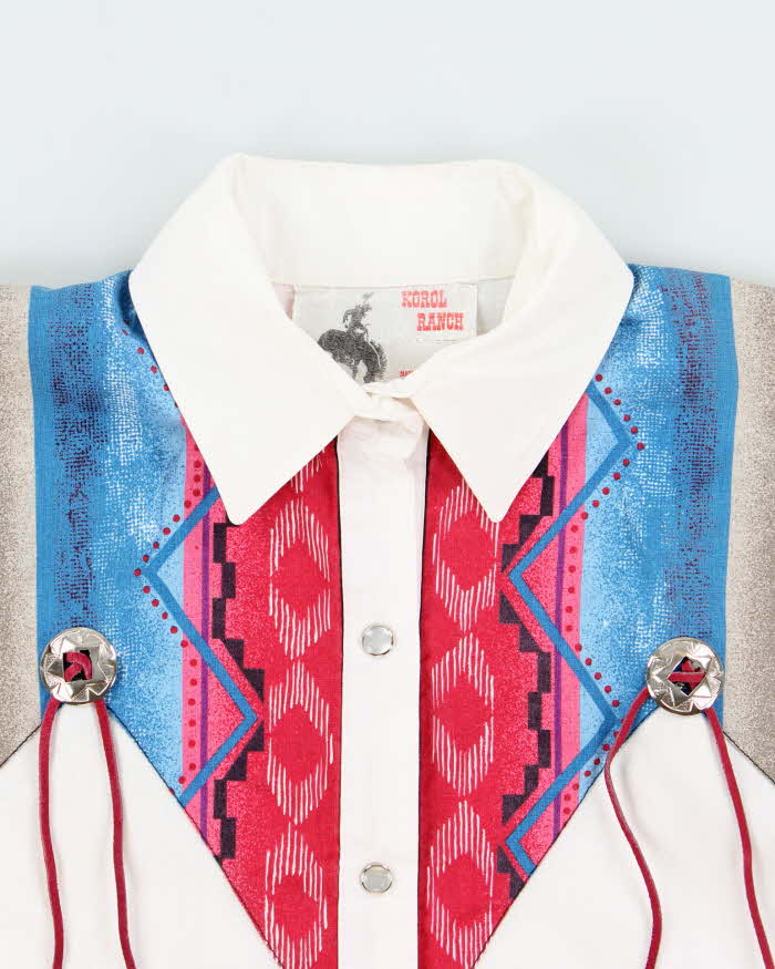 Vintage 80s Korol Ranch Snap Button Western Shirt - M
