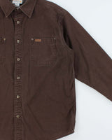 Vintage Carhartt Flannel Lined Heavyweight Workwear Over Shirt - L