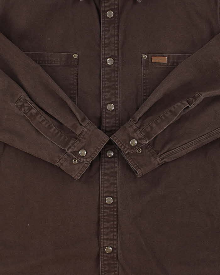 Vintage Carhartt Flannel Lined Heavyweight Workwear Over Shirt - L