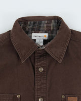Vintage Carhartt Flannel Lined Heavyweight Workwear Over Shirt - L