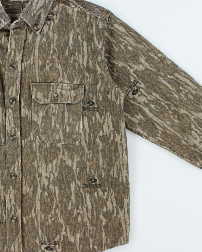 Vintage Mossy Oak Realtree Heavyweight Camouflage Long Sleeve Shirt - M