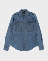 Vintage Y2K 00s Lauren Ralph Lauren Long Sleeve Denim Shirt - S