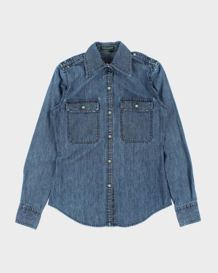 Vintage Y2K 00s Lauren Ralph Lauren Long Sleeve Denim Shirt - S