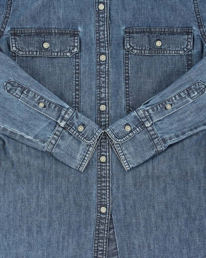 Vintage Y2K 00s Lauren Ralph Lauren Long Sleeve Denim Shirt - S