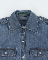 Vintage Y2K 00s Lauren Ralph Lauren Long Sleeve Denim Shirt - S