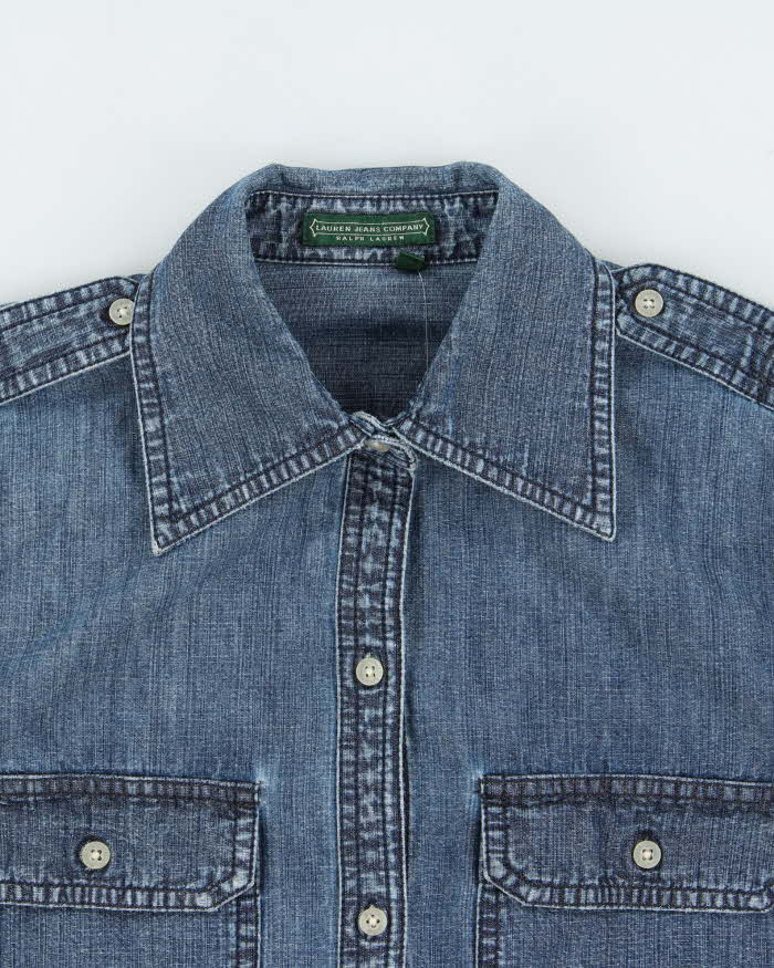 Vintage Y2K 00s Lauren Ralph Lauren Long Sleeve Denim Shirt - S
