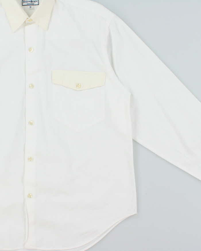 Vintage 90s Yves Saint Laurent Two Tone Shirt - M