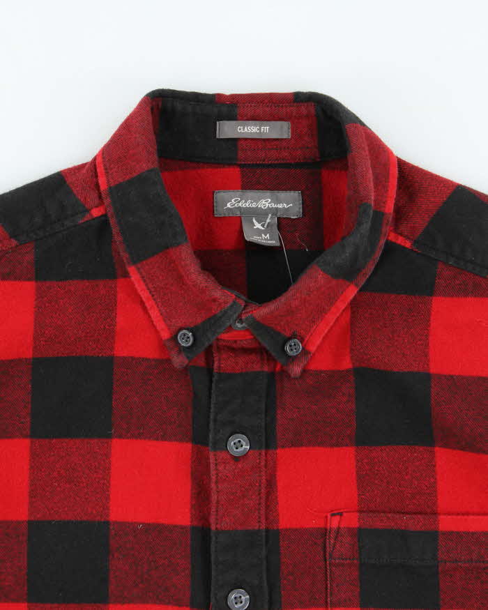 Vintage Eddie Bauer Buffalo Plaid Classic Fit Long Sleeve Flannel Shirt - M