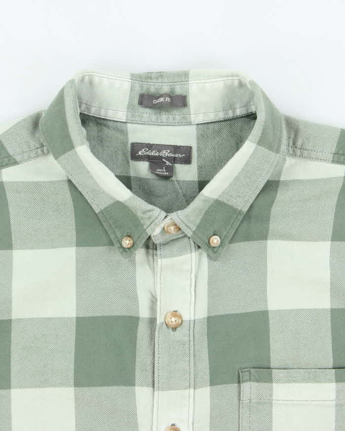 Vintage Eddie Bauer Buffalo Plaid Classic Fit Long Sleeve Flannel Shirt - L