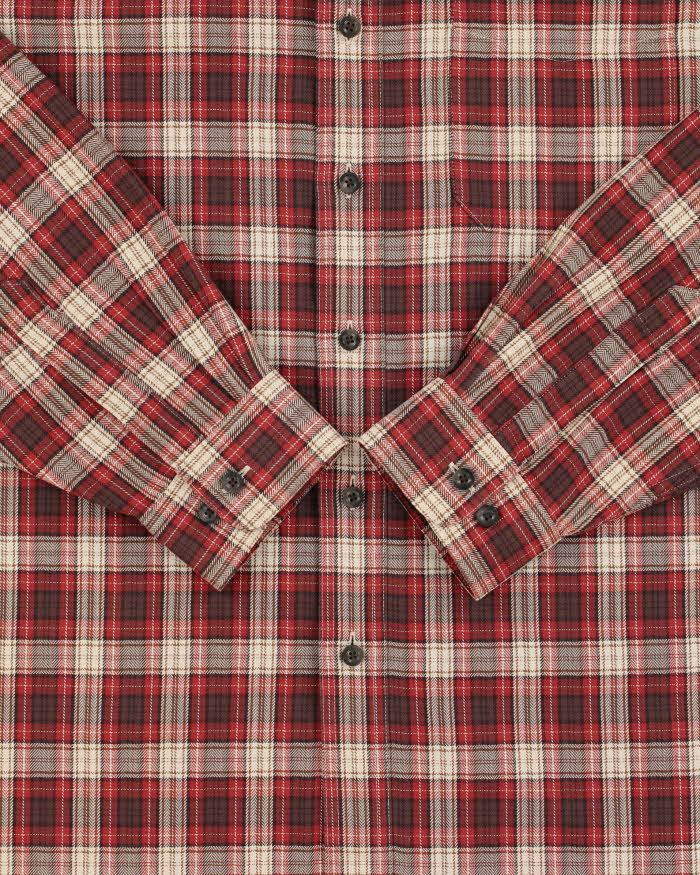 Vintage L.L.Bean Plaid Traditional Fit Long Sleeve Flannel Shirt - L