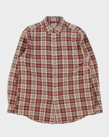 Vintage 00s L.L.Bean Plaid Long Sleeve Flannel Shirt - M