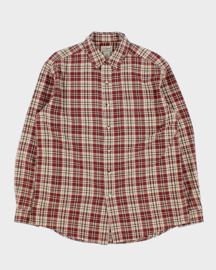 Vintage 00s L.L.Bean Plaid Long Sleeve Flannel Shirt - M