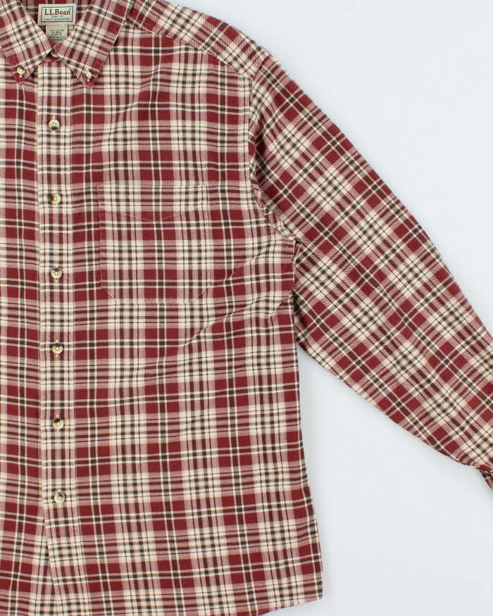 Vintage 00s L.L.Bean Plaid Long Sleeve Flannel Shirt - M