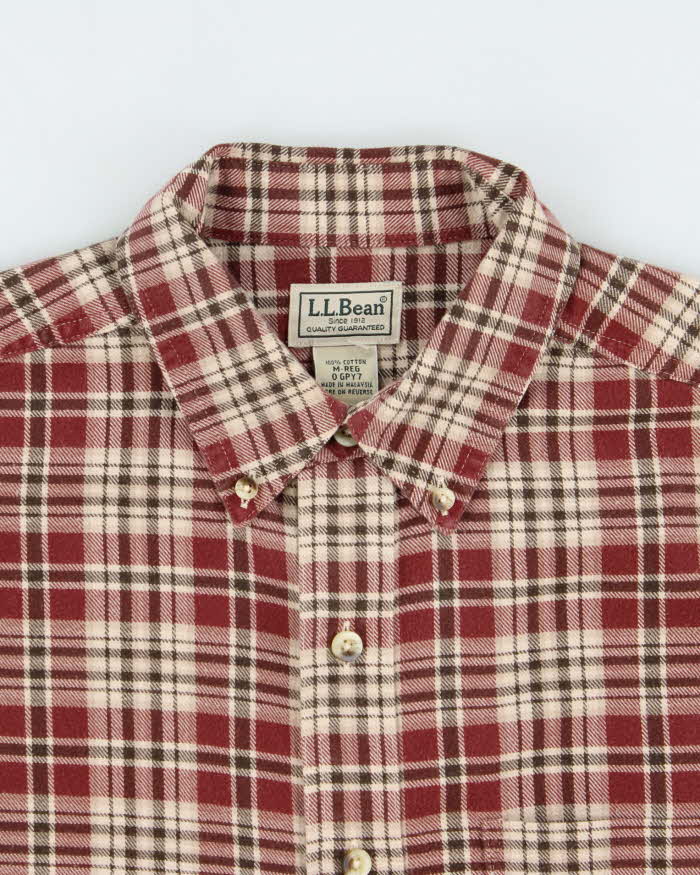 Vintage 00s L.L.Bean Plaid Long Sleeve Flannel Shirt - M