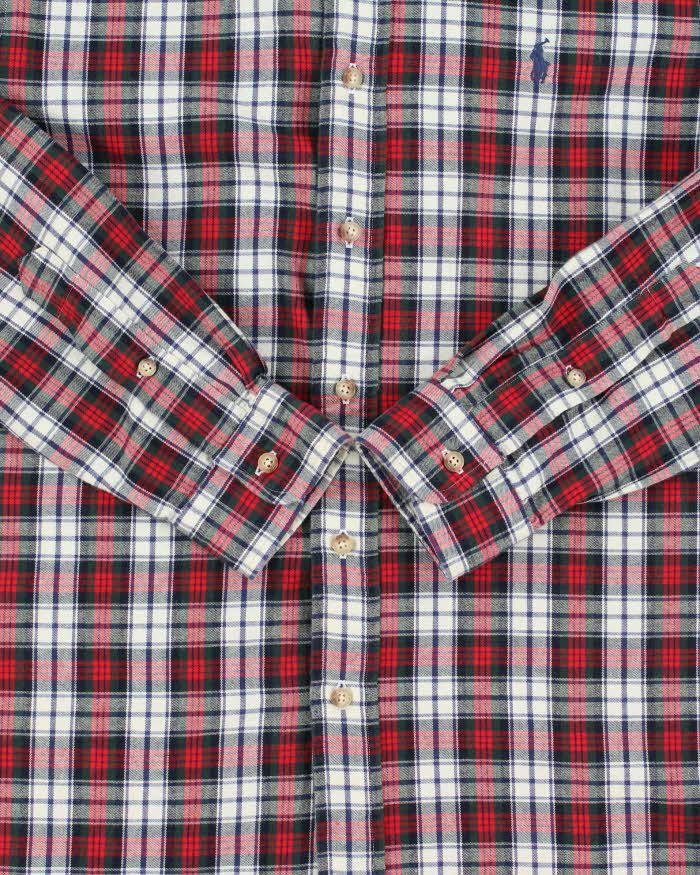 Vintage 00s Polo Ralph Lauren Plaid Long Sleeve Flannel Shirt - M