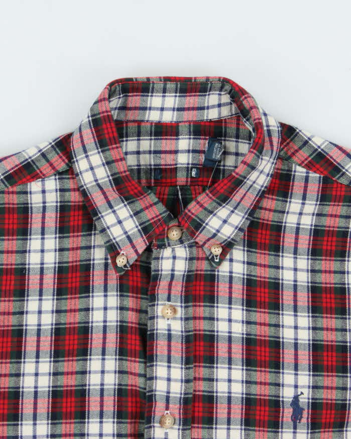 Vintage 00s Polo Ralph Lauren Plaid Long Sleeve Flannel Shirt - M