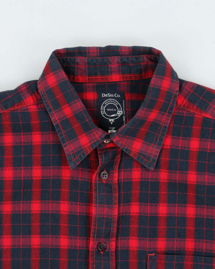 Vintage Y2K 00s Diesel Plaid Long Sleeve Flannel Shirt - XL
