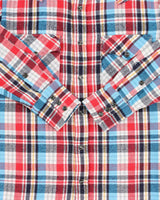 Vintage Y2K 00s Lee Japan Western Plaid Snap Button Long Sleeve Flannel Shirt - M