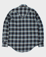 Vintage 1990s Rockmount Made In USA Western Snap Button Long Sleeve Flannel Shirt - L
