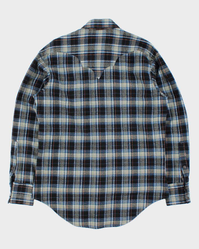 Vintage 1990s Rockmount Made In USA Western Snap Button Long Sleeve Flannel Shirt - L