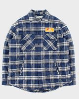 FW2019 Off-White Quilt Lined Heavyweight Oversized Plaid Snap Button Flannel Over Shirt - M