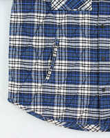 FW2019 Off-White Quilt Lined Heavyweight Oversized Plaid Snap Button Flannel Over Shirt - M
