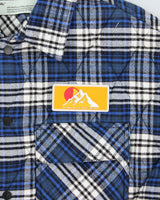 FW2019 Off-White Quilt Lined Heavyweight Oversized Plaid Snap Button Flannel Over Shirt - M