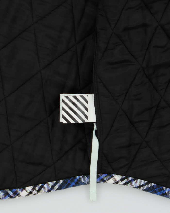 FW2019 Off-White Quilt Lined Heavyweight Oversized Plaid Snap Button Flannel Over Shirt - M
