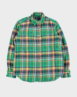 Vintage Polo Ralph Lauren Plaid Navajo Heavyweight Long Sleeve Flannel Shirt - M