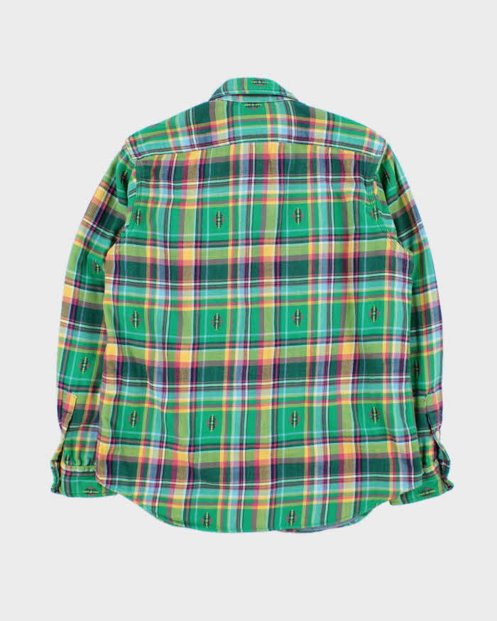 Vintage Polo Ralph Lauren Plaid Navajo Heavyweight Long Sleeve Flannel Shirt - M