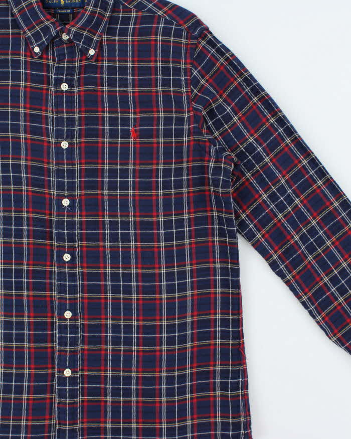 Vintage Polo Ralph Lauren Plaid Classic Fit Long Sleeve Flannel Shirt - M