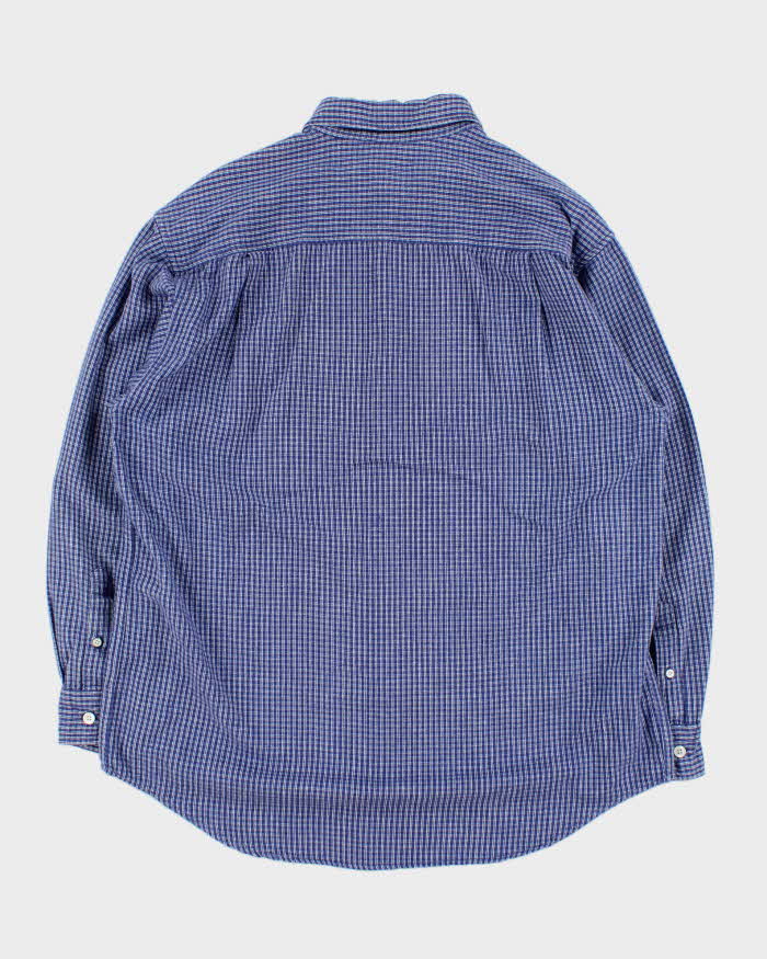 Vintage 1990s Guess Jeans Checked Long Sleeve Flannel Shirt - L
