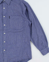 Vintage 1990s Guess Jeans Checked Long Sleeve Flannel Shirt - L
