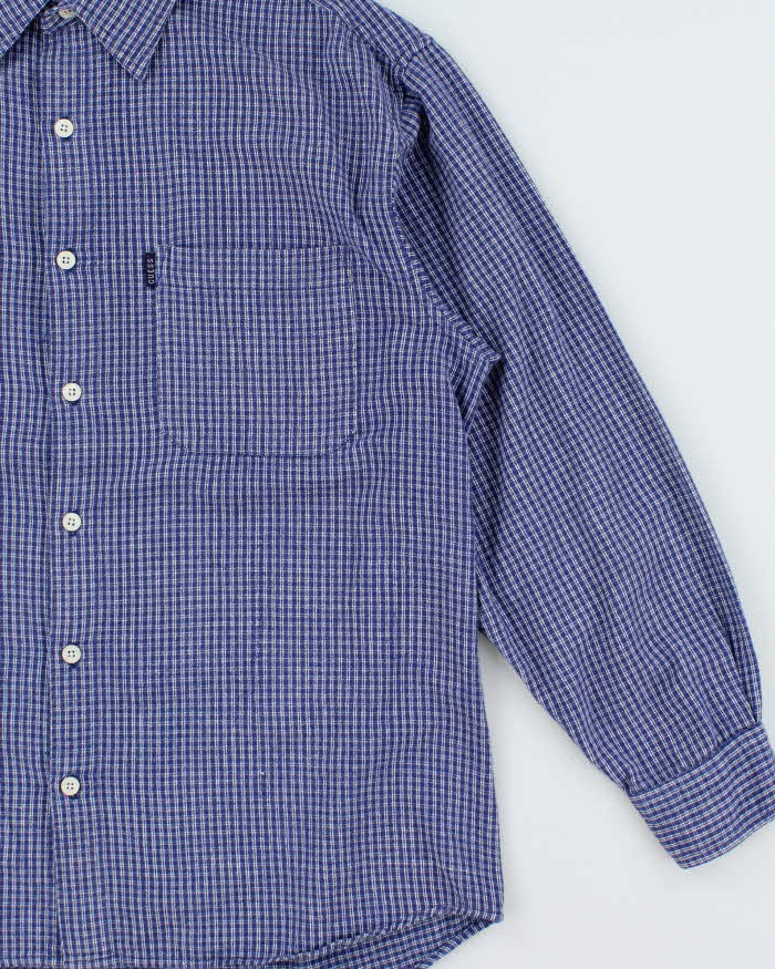 Vintage 1990s Guess Jeans Checked Long Sleeve Flannel Shirt - L