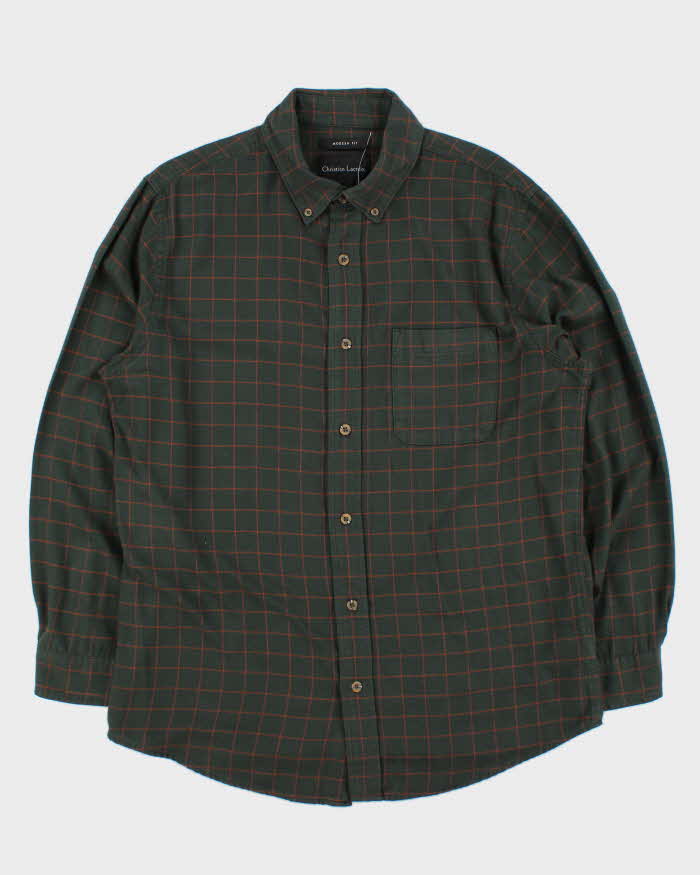 Vintage Christian Lacroix Modern Fit Long Sleeve Flannel Shirt - XL
