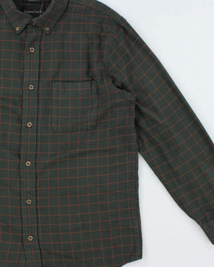Vintage Christian Lacroix Modern Fit Long Sleeve Flannel Shirt - XL