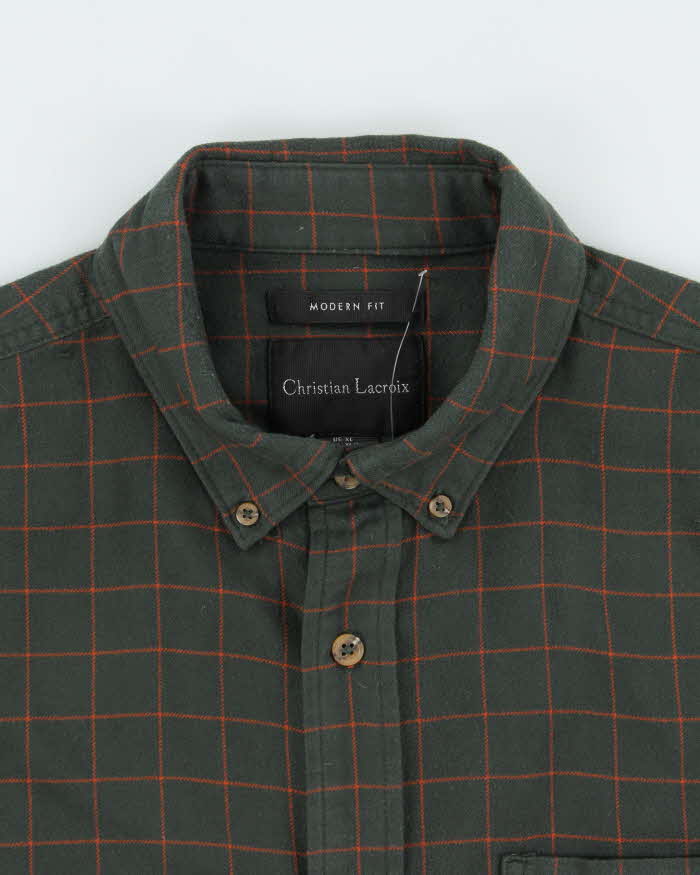 Vintage Christian Lacroix Modern Fit Long Sleeve Flannel Shirt - XL