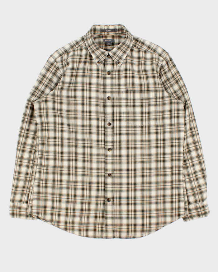 Vintage Eddie Bauer Plaid Relaxed Fit Long Sleeve Flannel Shirt - M