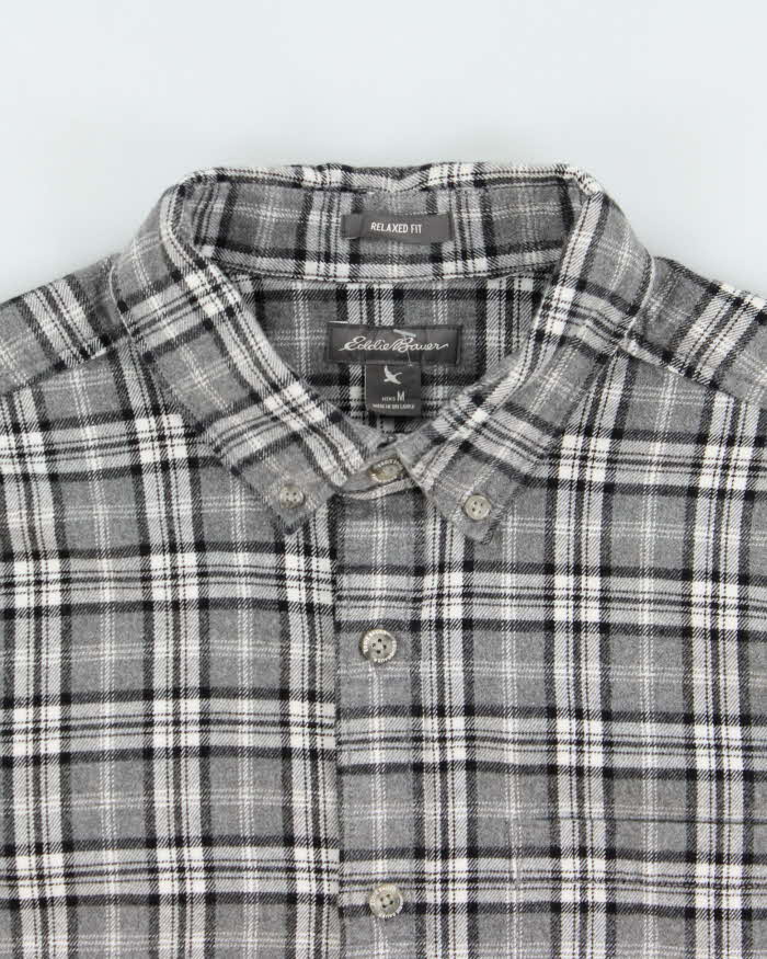 Vintage Eddie Bauer Plaid Relaxed Fit Long Sleeve Flannel Shirt - M