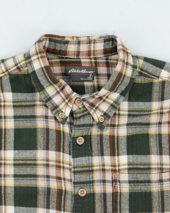 Vintage Eddie Bauer Plaid Long Sleeve Flannel Shirt - L