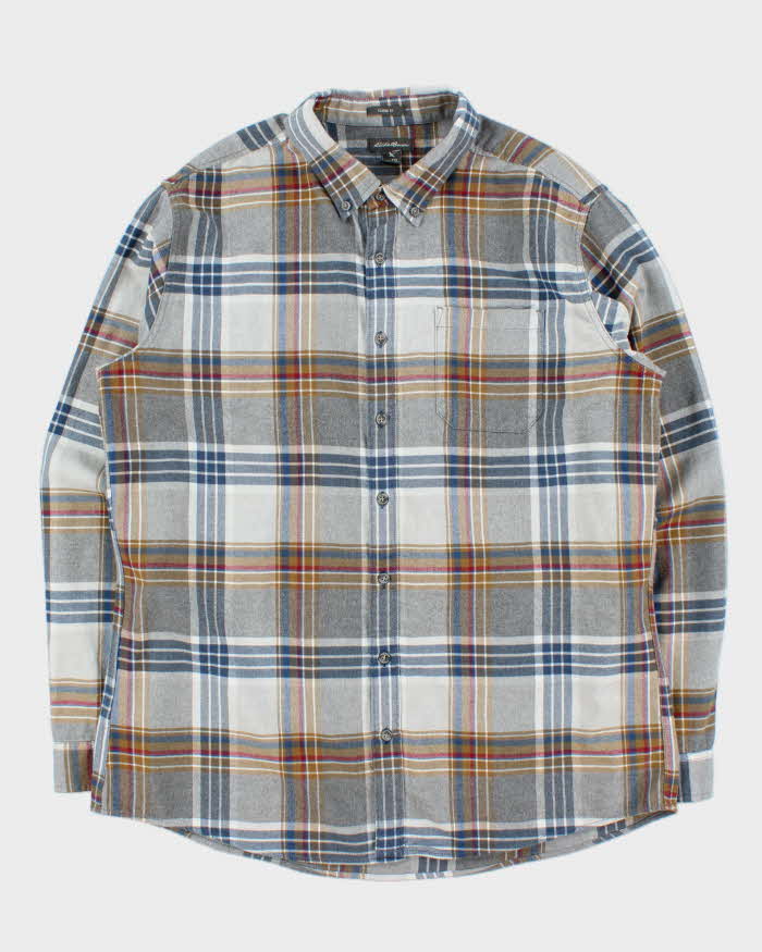 Vintage Eddie Bauer Plaid Classic Fit Long Sleeve Flannel Shirt - XL