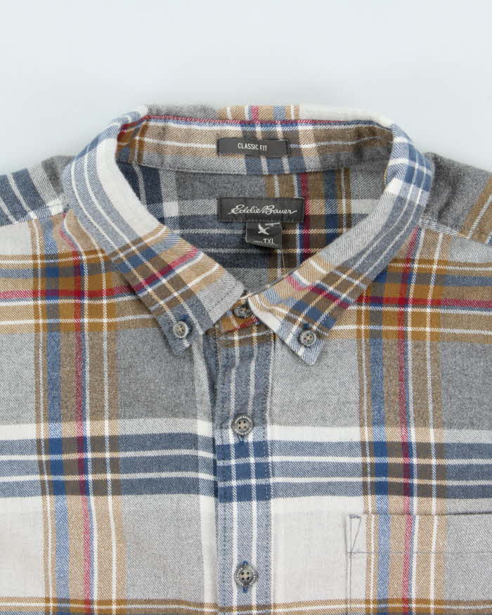 Vintage Eddie Bauer Plaid Classic Fit Long Sleeve Flannel Shirt - XL