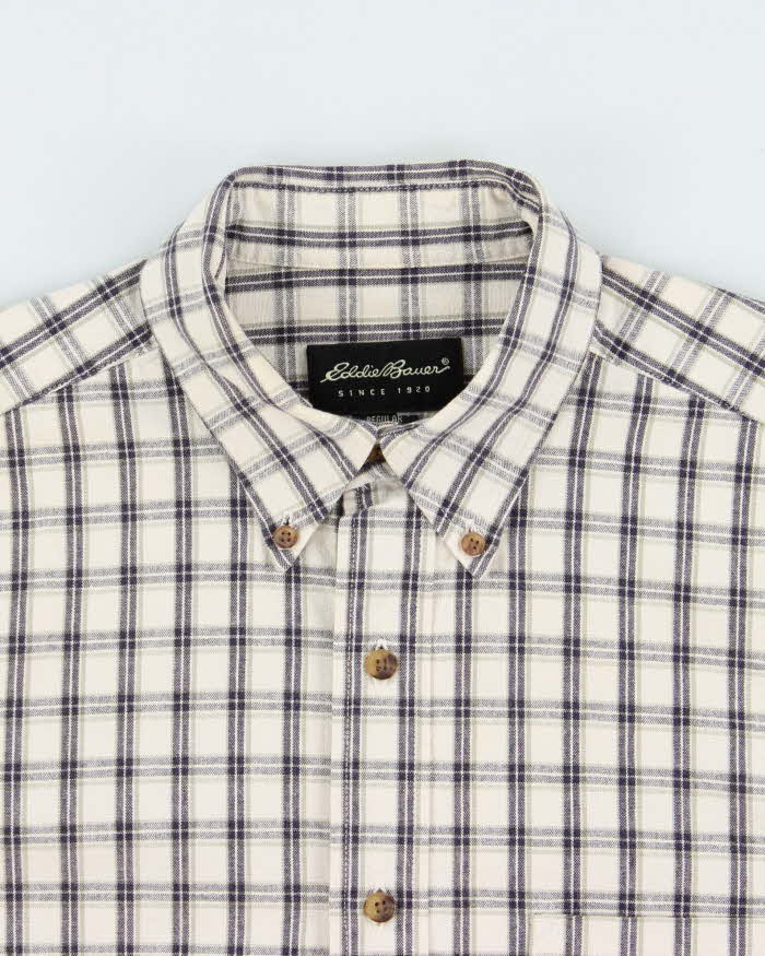 Vintage 00s Eddie Bauer Plaid Long Sleeve Flannel Shirt - S