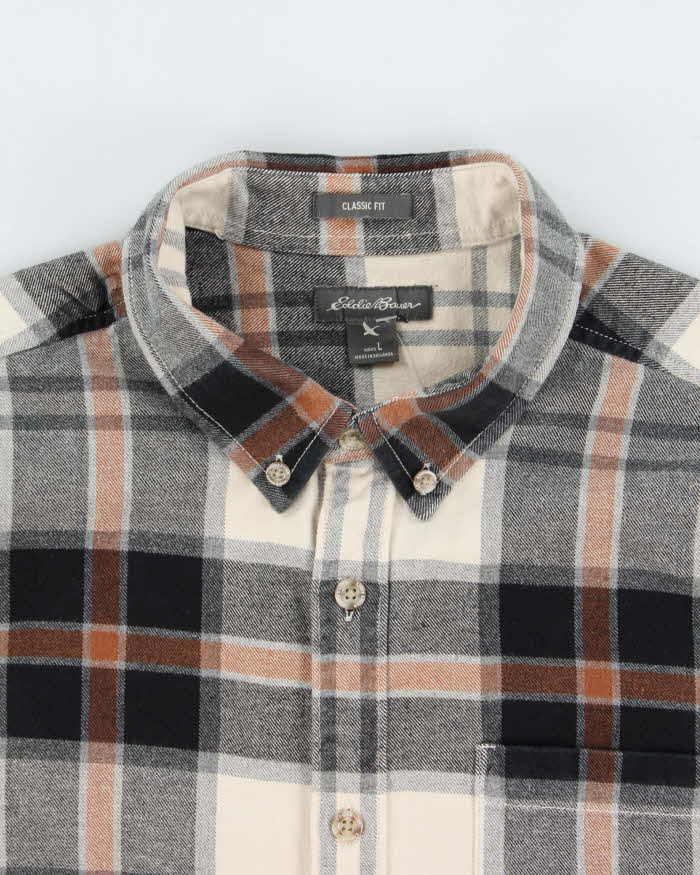 Vintage Eddie Bauer Plaid Classic Fit Long Sleeve Flannel Shirt - L
