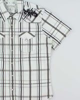Vintage Y2K 00s Guess Check Embroidered Short Sleeve Shirt - L
