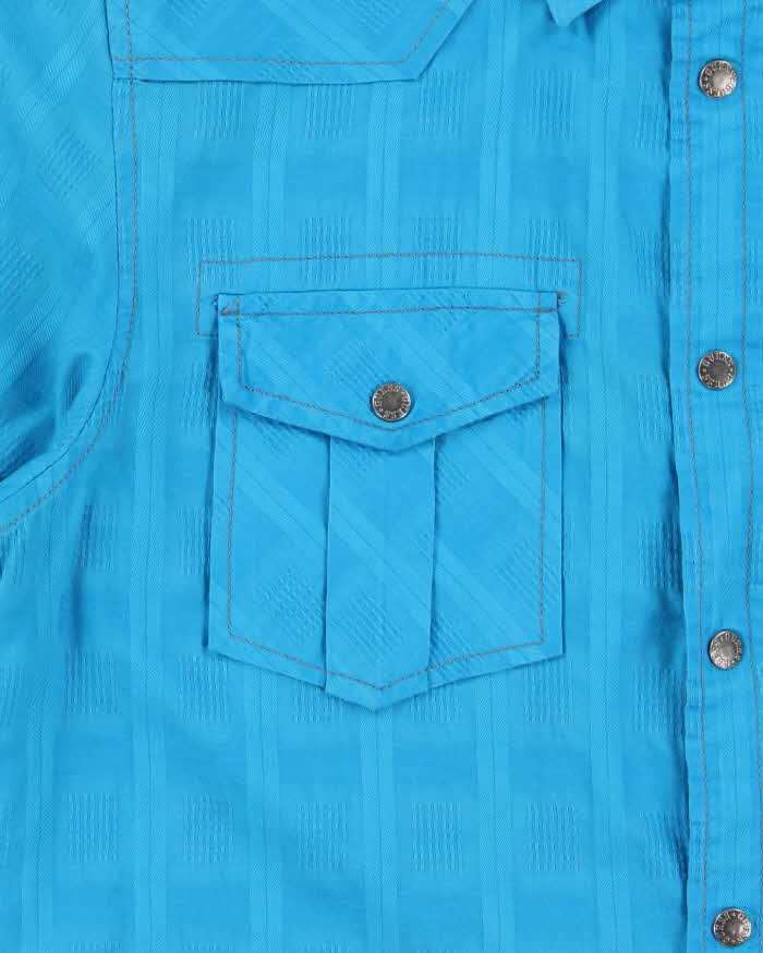 Vintage Y2K 00s Guess Snap Button Short Sleeve Shirt - S