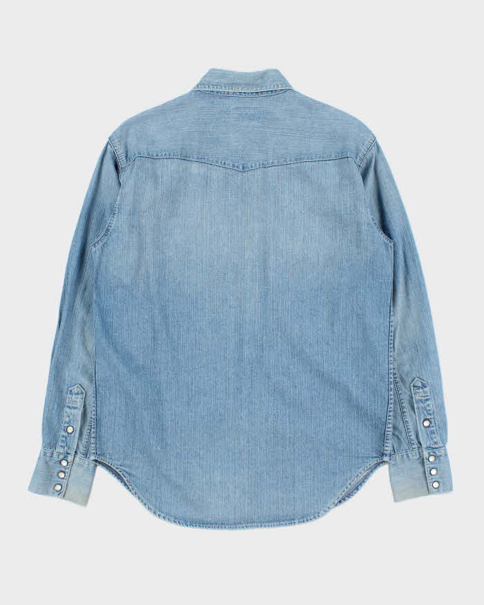 Vintage Y2K 00s Levi's Japanese Denim Snap Button Long Sleeve Western Shirt - L