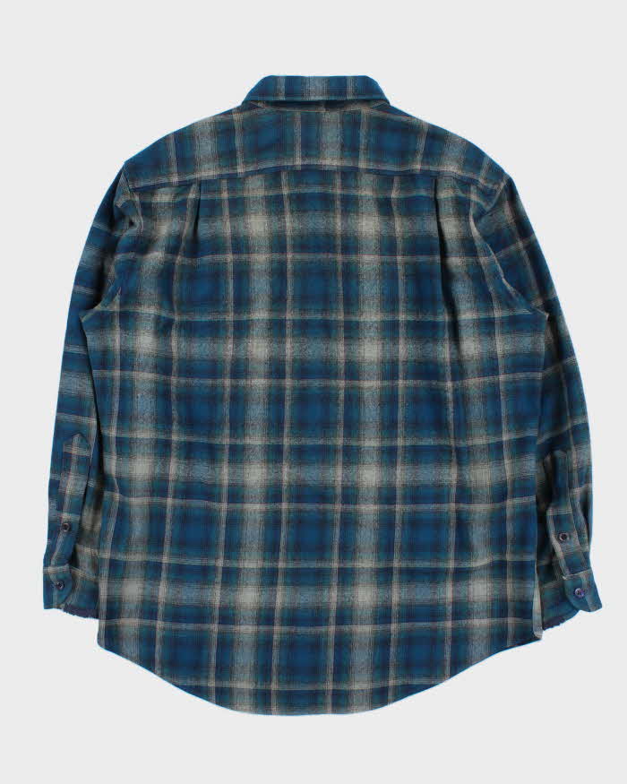 Vintage 00s Pendleton Outdoorsman Made In USA Wool Plaid Flannel Shirt - L